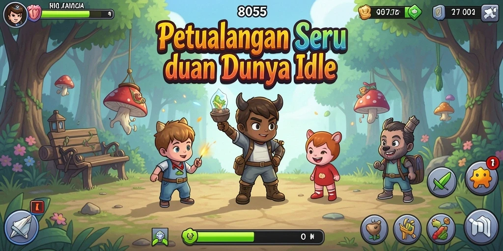 Tampilan gameplay seru dari 8055 yang penuh aksi Idle.