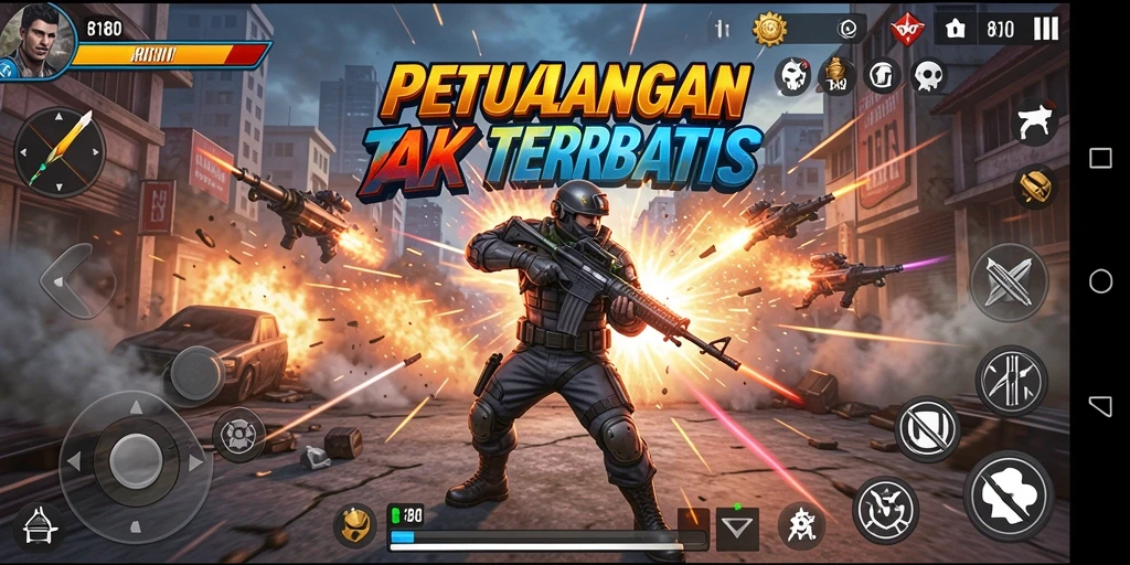 Tampilan gameplay aksi yang mendebarkan di 8180.