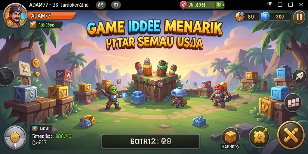 Screenshot Gameplay ADAM77 menampilkan aksi Idle yang menarik.