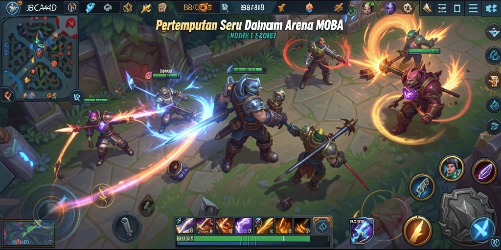 Tampilan gameplay seru di arena pertempuran BBCA4D.