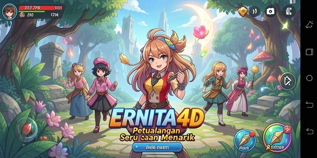 Tampilan gameplay <strong>ERNITA4D</strong> yang seru dan penuh warna.