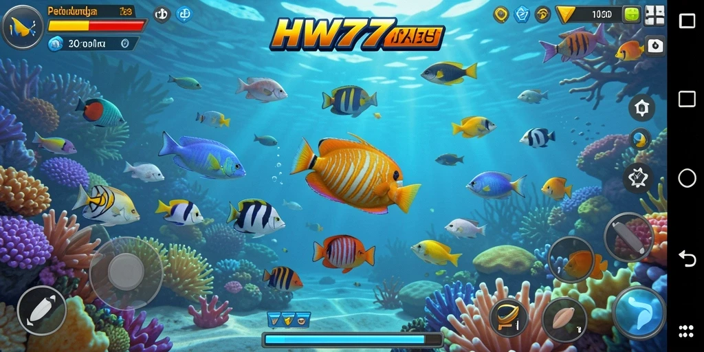Gameplay seru dan menantang dalam Tembak Ikan HW777.
