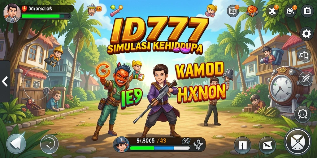 Tangkapan layar ID777 menampilkan pengalaman gameplay simulasi yang menyenangkan.