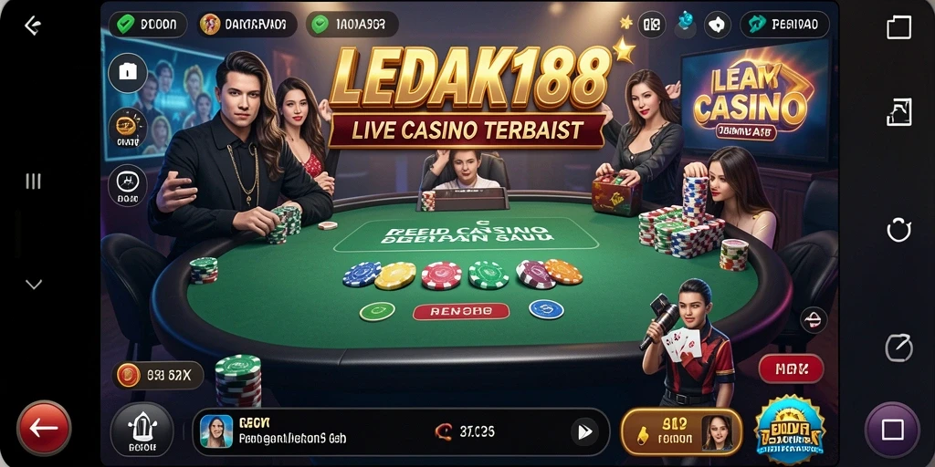 Tampilan gameplay Live Casino yang seru di LEDAK188.