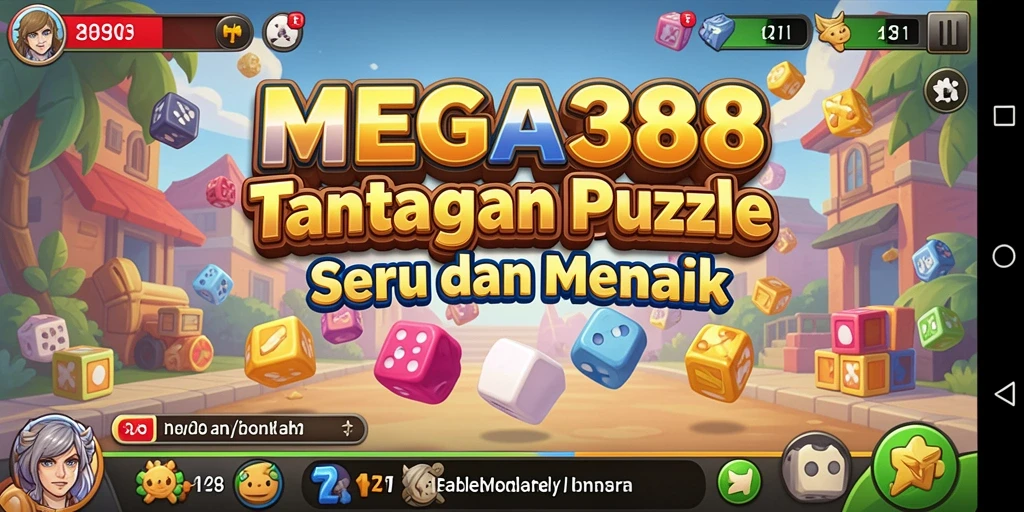 Screenshot MEGA388 menampilkan gameplay Puzzle yang menantang.