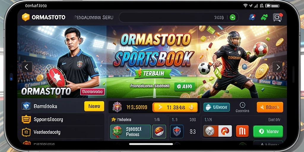 Tampilan antarmuka ORMASTOTO yang user-friendly dalam taruhan olahraga.
