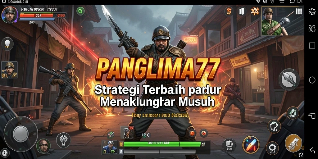 Tampilan gameplay strategis yang menegangkan dan menarik di PANGLIMA77.