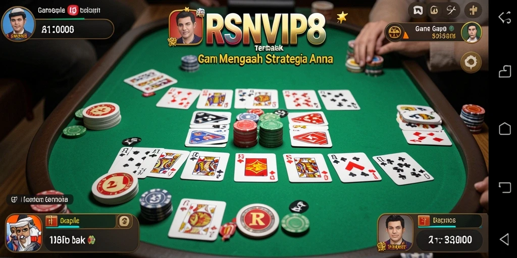 Tampilan gameplay seru RSNVIP8 dengan papan Gaple yang menarik.