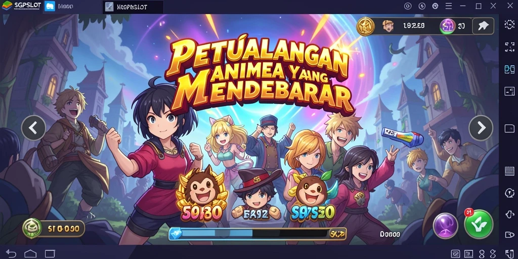 Tangkapan layar utama <strong>SGPSLOT</strong> menampilkan aksi pertarungan karakter anime.