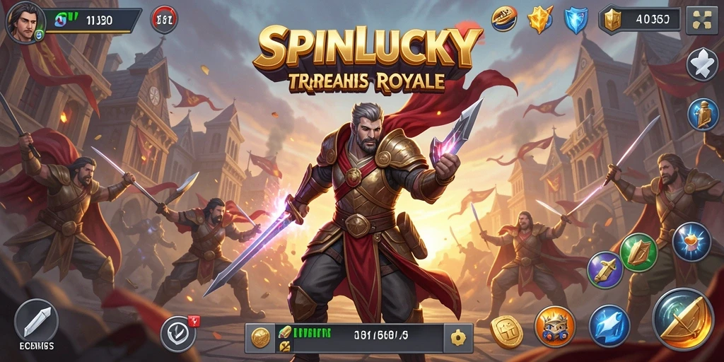 Gameplay seru di SPINLUCKY dengan aksi pertempuran mendebarkan.