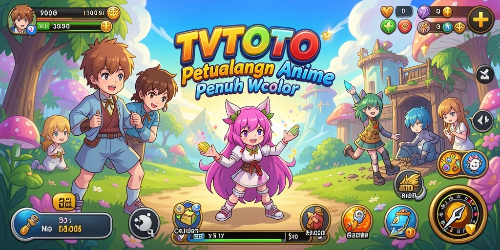Screenshot dari gameplay seru TVTOTO di dunia Anime.