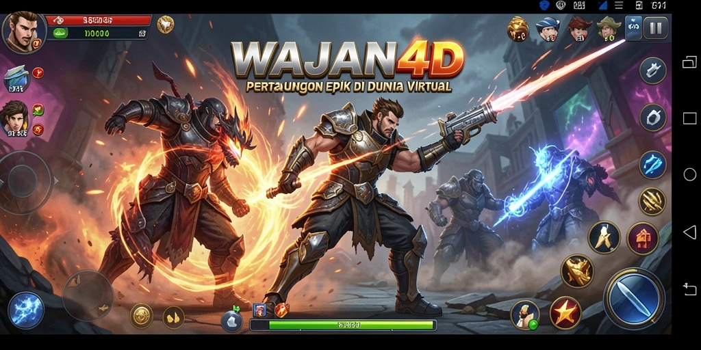 Gambar menampilkan aksi pertarungan seru dalam WAJAN4D.